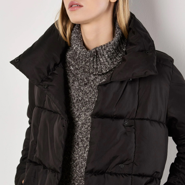 Apricot Black Quilted Belted Coats,MY SHOP,Apricot Black Quilted Belted Coats