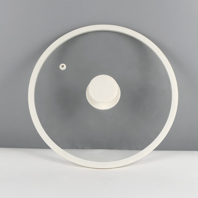 Narrow-edged silicone rim flat galss lid,MY SHOP,Narrow-edged silicone rim flat galss lid