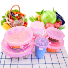 6-piece set of stretchable silicone food lids in multiple sizes,MY SHOP,6-piece set of stretchable silicone food lids in multiple sizes