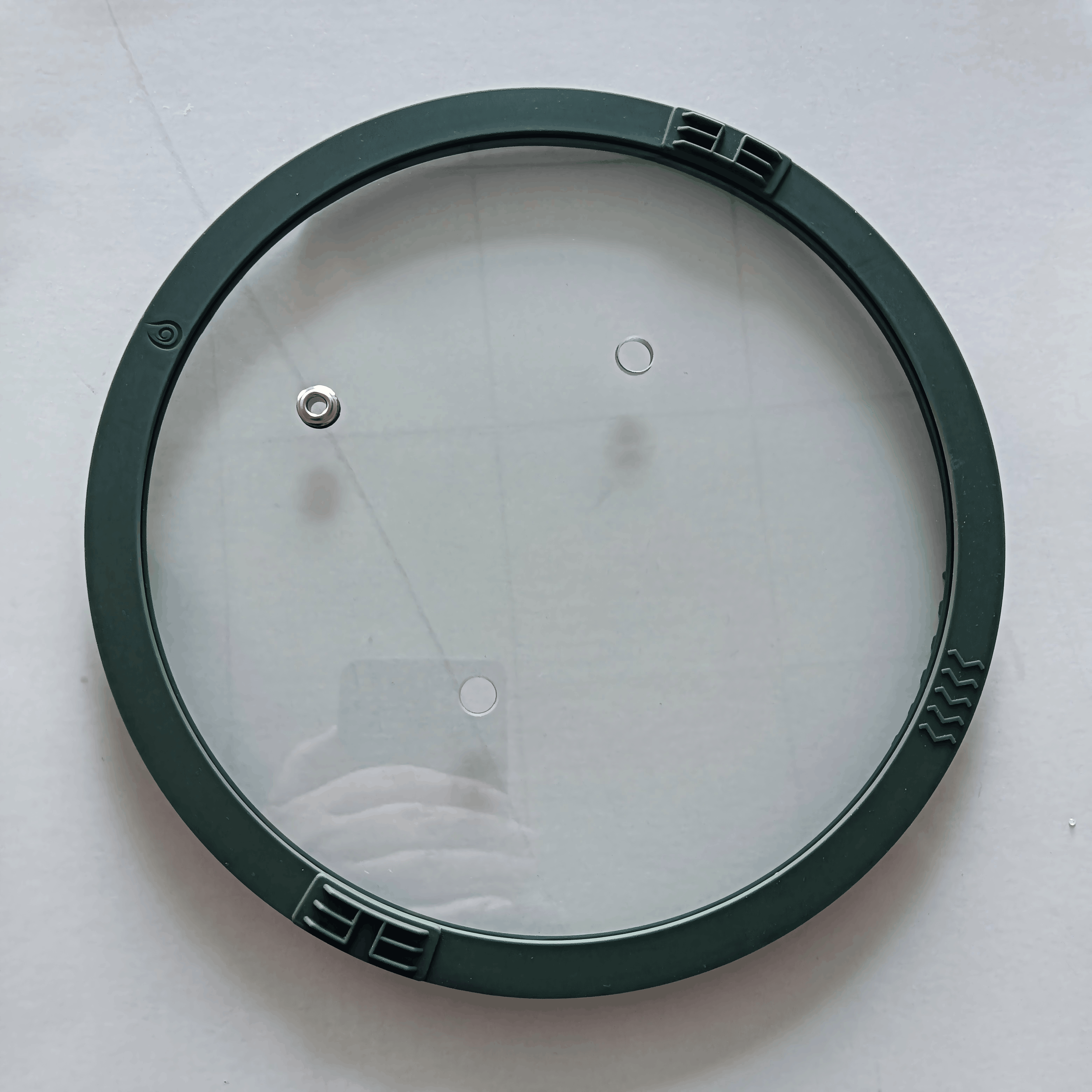 Spout Straining Holes Draining Silicone Rim Flat Glass Lid Type B,MY SHOP,Spout Straining Holes Draining Silicone Rim Flat Glass Lid Type B