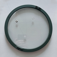 Spout Straining Holes Draining Silicone Rim Flat Glass Lid Type B,MY SHOP,Spout Straining Holes Draining Silicone Rim Flat Glass Lid Type B