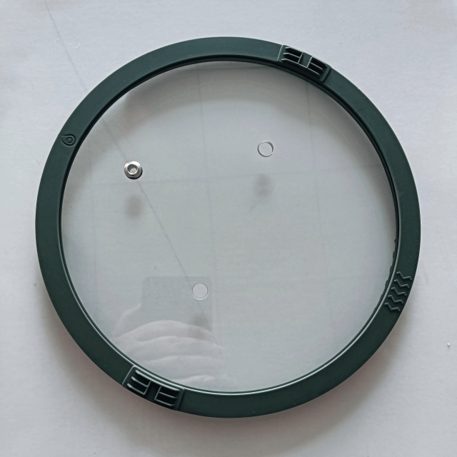 Spout Straining Holes Draining Silicone Rim Flat Glass Lid Type B,MY SHOP,Spout Straining Holes Draining Silicone Rim Flat Glass Lid Type B