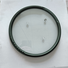 Spout Straining Holes Draining Silicone Rim Flat Glass Lid Type B,MY SHOP,Spout Straining Holes Draining Silicone Rim Flat Glass Lid Type B