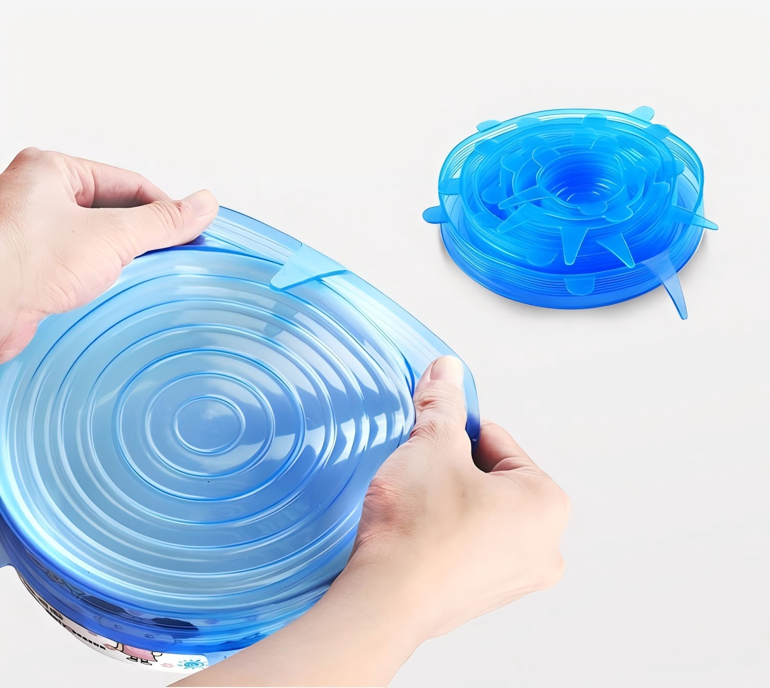 6-piece set of stretchable silicone food lids in multiple sizes,MY SHOP,6-piece set of stretchable silicone food lids in multiple sizes