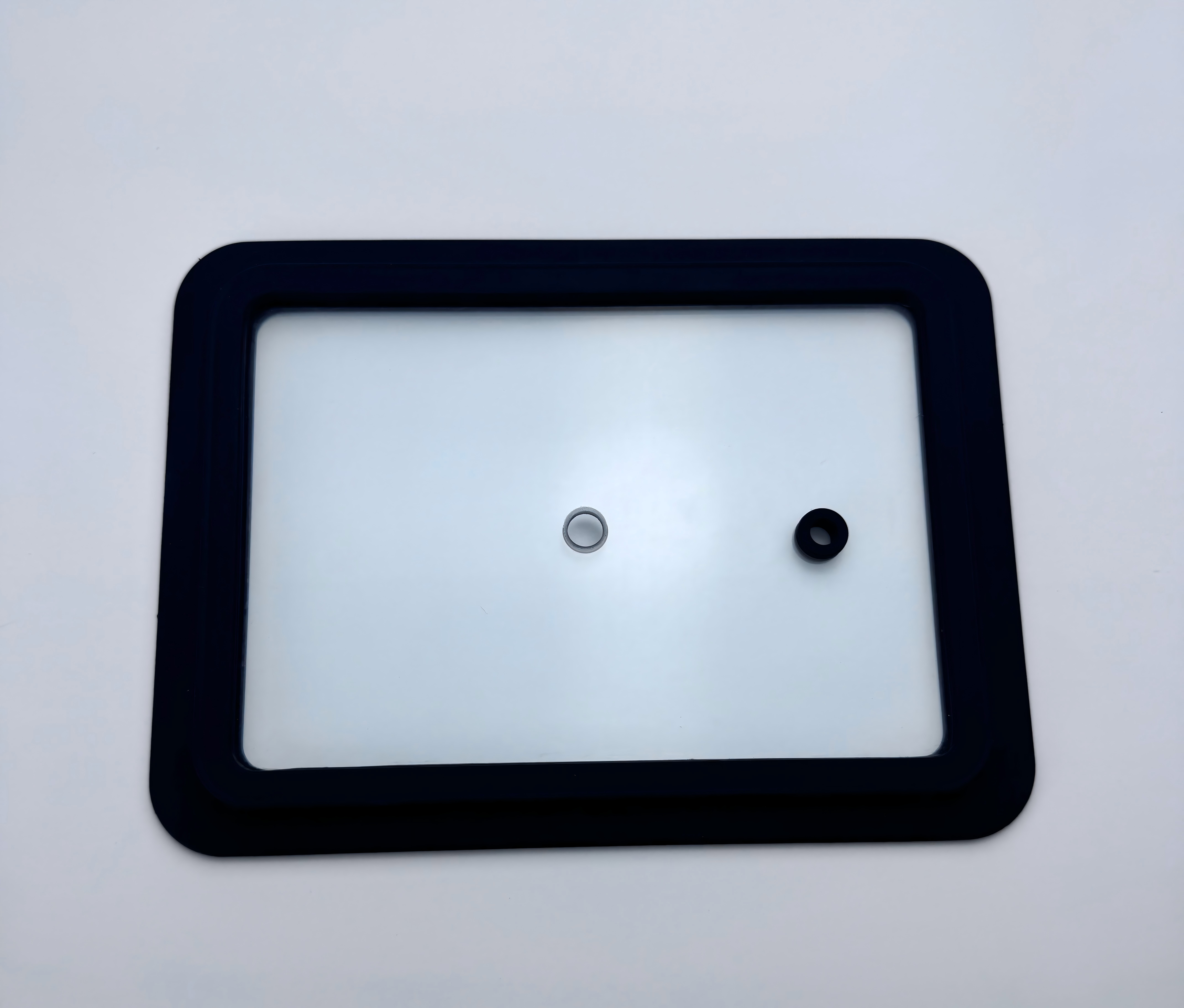 Rectangular silicone rim glass pot lid,MY SHOP,Rectangular silicone rim glass pot lid