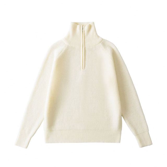 Autumn Winter Men Half Zip Sweater Warm Stand Collar Waffle Knit Pullover Thermal Textured Knitwear Long Sleeve Quarter Zip Sweaters,Changsha Fancy Apparel Co.,Ltd.,Autumn Winter Men Half Zip Sweater Warm Stand Collar Waffle Knit Pullover Thermal Textured Knitwear Long Sleeve Quarter Zip Sweaters