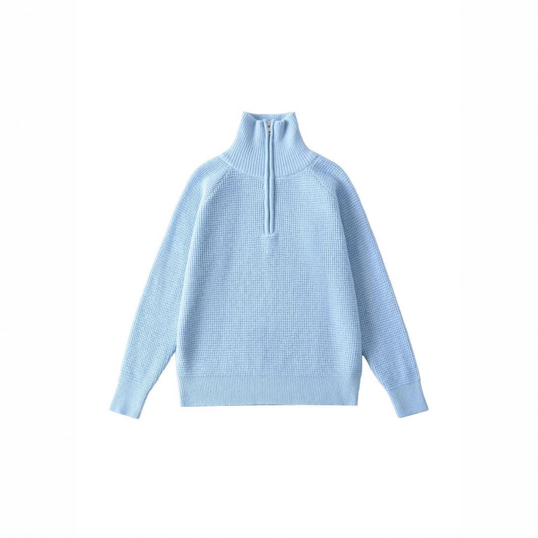 Custom Logo Men Half Zip Waffle Knit Sweater Vintage Oversized Quarter Zip Pullover Stand Collar Warm Textured Knitwear Men Sweaters,Changsha Fancy Apparel Co.,Ltd.,Custom Logo Men Half Zip Waffle Knit Sweater Vintage Oversized Quarter Zip Pullover Stand Collar Warm Textured Knitwear Men Sweaters