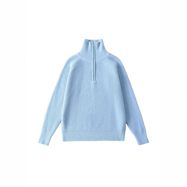 Minimalist Men Half Zip Knit Pullover Solid Color Waffle Texture Sweater Casual Business Style Quarter Zip Stand Collar Knitwear Men,Changsha Fancy Apparel Co.,Ltd.,Minimalist Men Half Zip Knit Pullover Solid Color Waffle Texture Sweater Casual Business Style Quarter Zip Stand Collar Knitwear Men