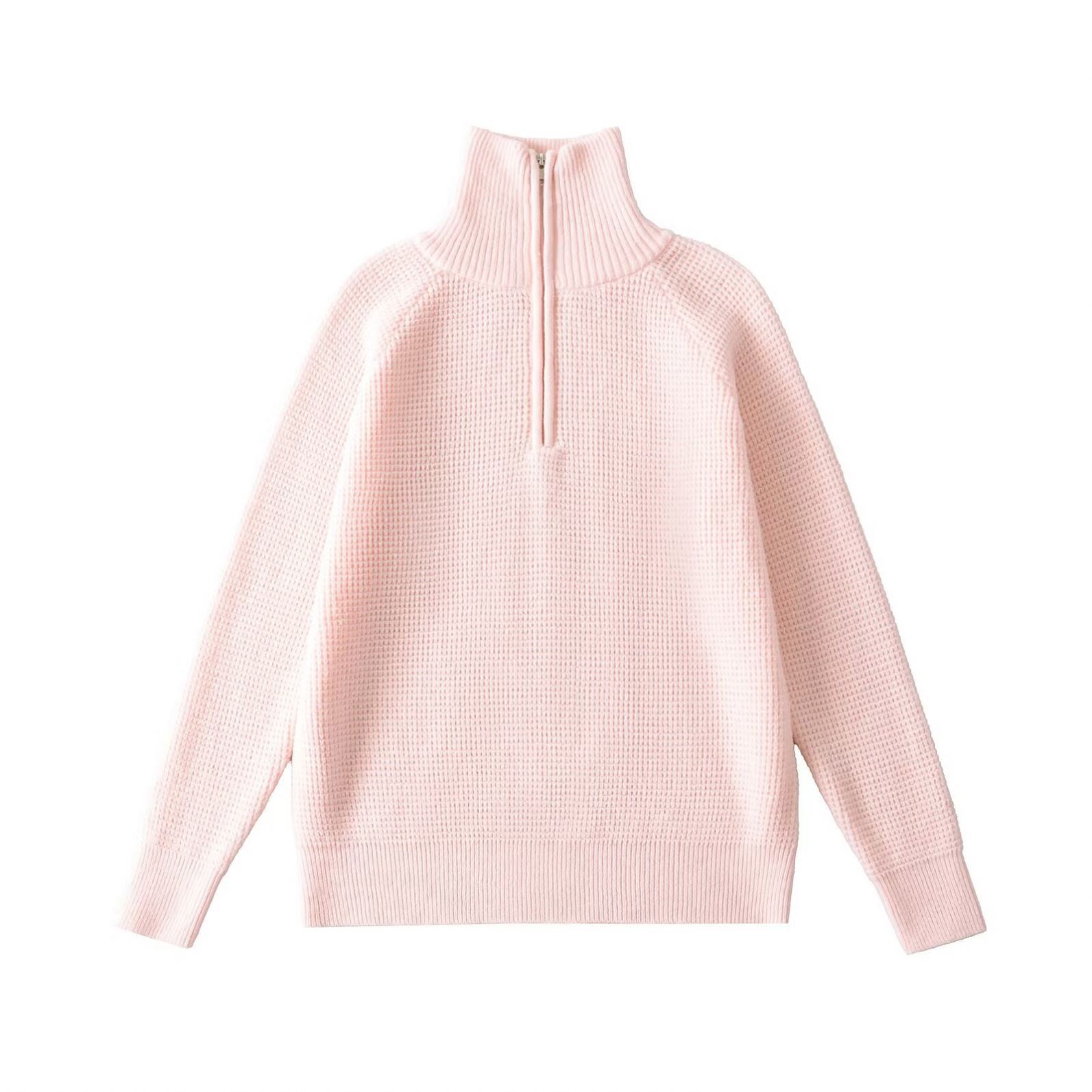 Custom Logo Men Half Zip Waffle Knit Sweater Vintage Oversized Quarter Zip Pullover Stand Collar Warm Textured Knitwear Men Sweaters,Changsha Fancy Apparel Co.,Ltd.,Custom Logo Men Half Zip Waffle Knit Sweater Vintage Oversized Quarter Zip Pullover Stand Collar Warm Textured Knitwear Men Sweaters