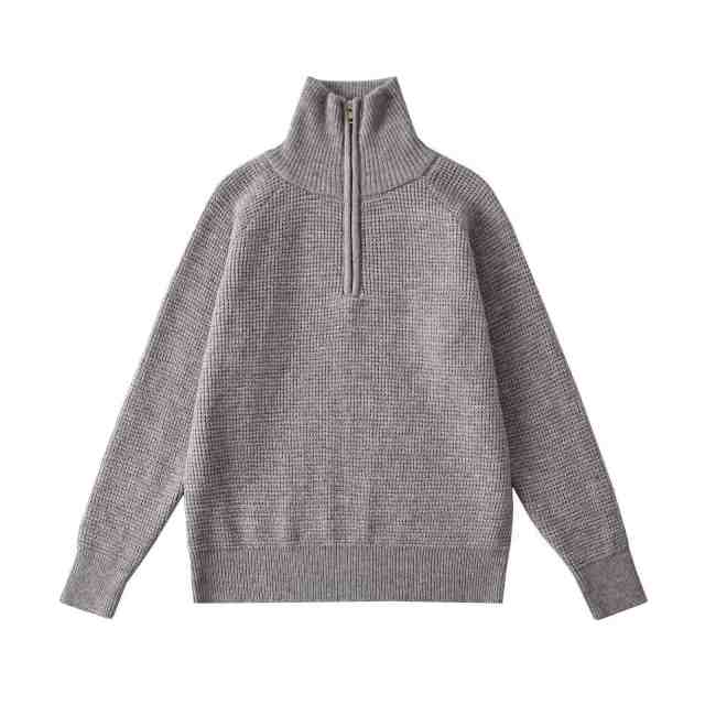Minimalist Men Half Zip Knit Pullover Solid Color Waffle Texture Sweater Casual Business Style Quarter Zip Stand Collar Knitwear Men,Changsha Fancy Apparel Co.,Ltd.,Minimalist Men Half Zip Knit Pullover Solid Color Waffle Texture Sweater Casual Business Style Quarter Zip Stand Collar Knitwear Men