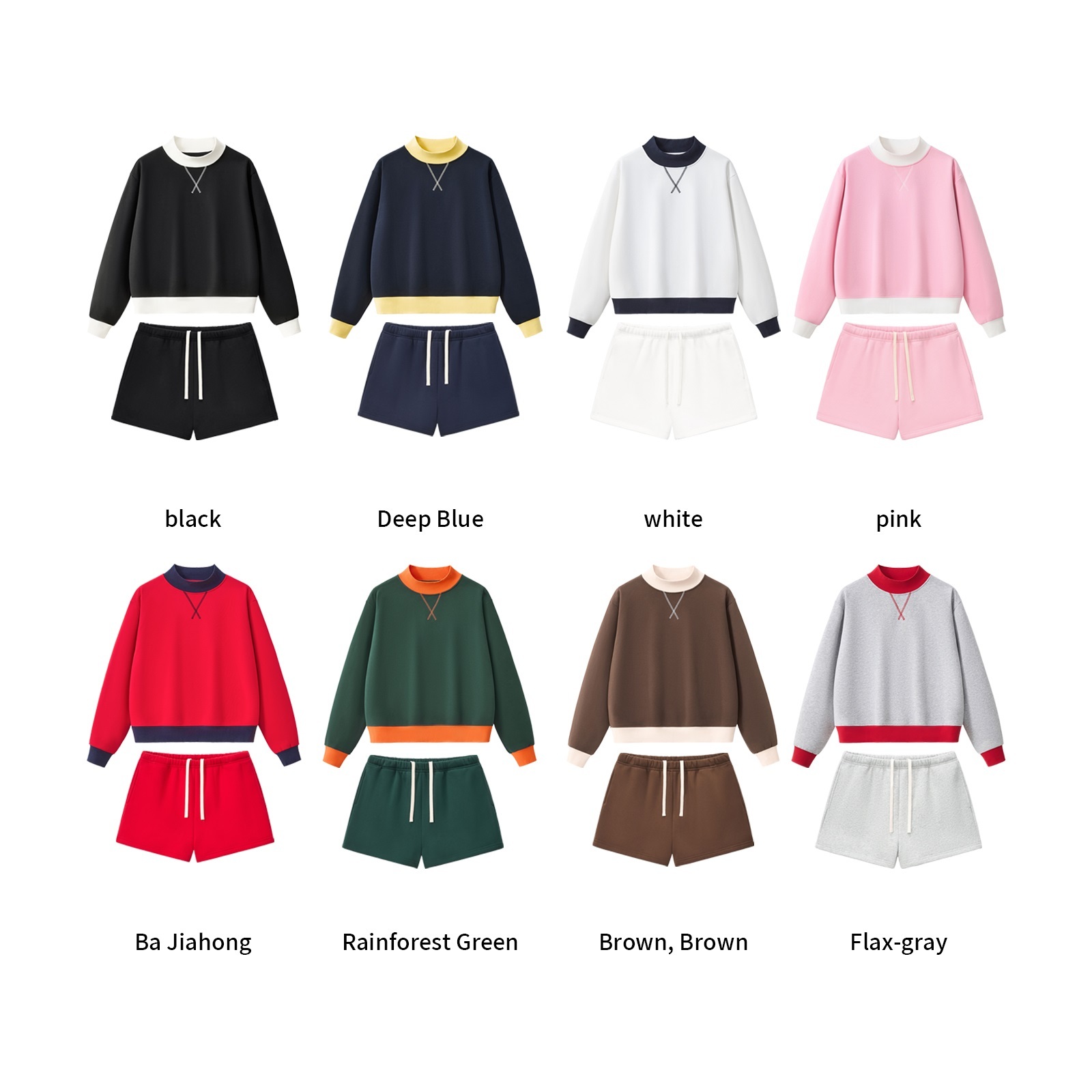 Custom Logo Mock Neck Fleece Sweatshirt with 350G Thickened Fabric Women Pullover Top for Autumn Wholesale Bulk,Changsha Fancy Apparel Co.,Ltd.,Custom Logo Mock Neck Fleece Sweatshirt with 350G Thickened Fabric Women Pullover Top for Autumn Wholesale Bulk