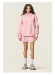 350G Heavyweight Crew Neck Fleece Sweatshirt with Colors Pullover Top for Women Autumn Streetwear,Changsha Fancy Apparel Co.,Ltd.,350G Heavyweight Crew Neck Fleece Sweatshirt with Colors Pullover Top for Women Autumn Streetwear
