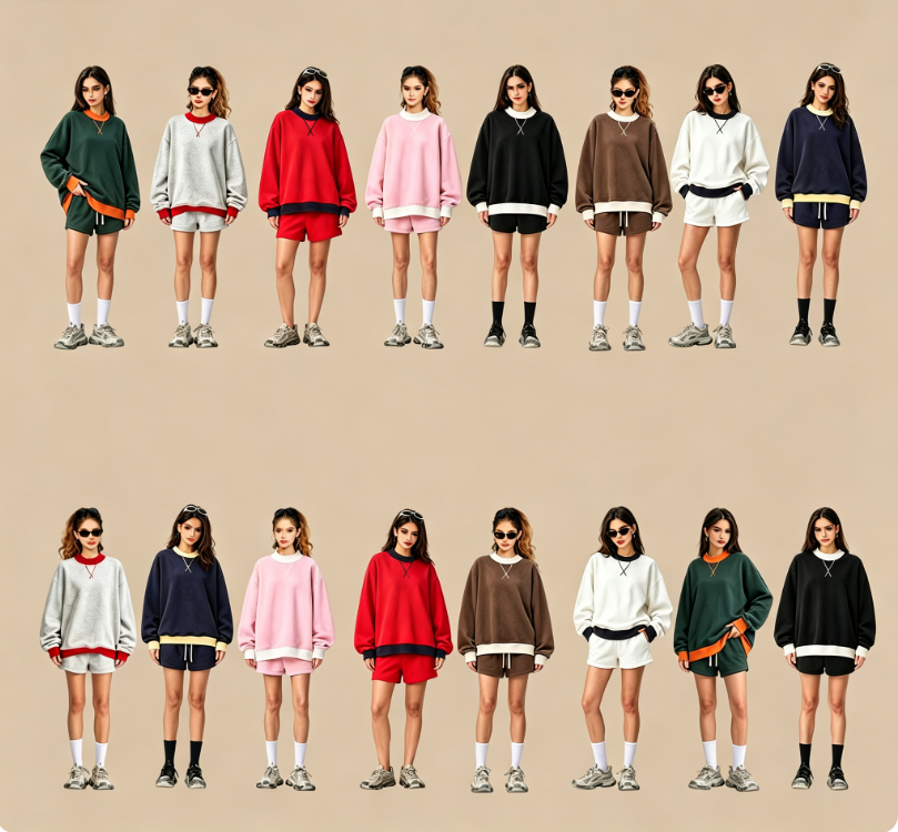Custom Logo Mock Neck Fleece Sweatshirt with 350G Thickened Fabric Women Pullover Top for Autumn Wholesale Bulk,Changsha Fancy Apparel Co.,Ltd.,Custom Logo Mock Neck Fleece Sweatshirt with 350G Thickened Fabric Women Pullover Top for Autumn Wholesale Bulk