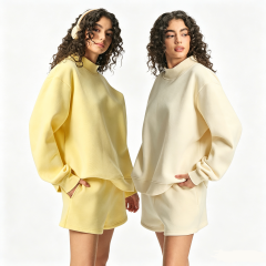 350G Heavyweight Crew Neck Fleece Sweatshirt with Colors Pullover Top for Women Autumn Streetwear,Changsha Fancy Apparel Co.,Ltd.,350G Heavyweight Crew Neck Fleece Sweatshirt with Colors Pullover Top for Women Autumn Streetwear