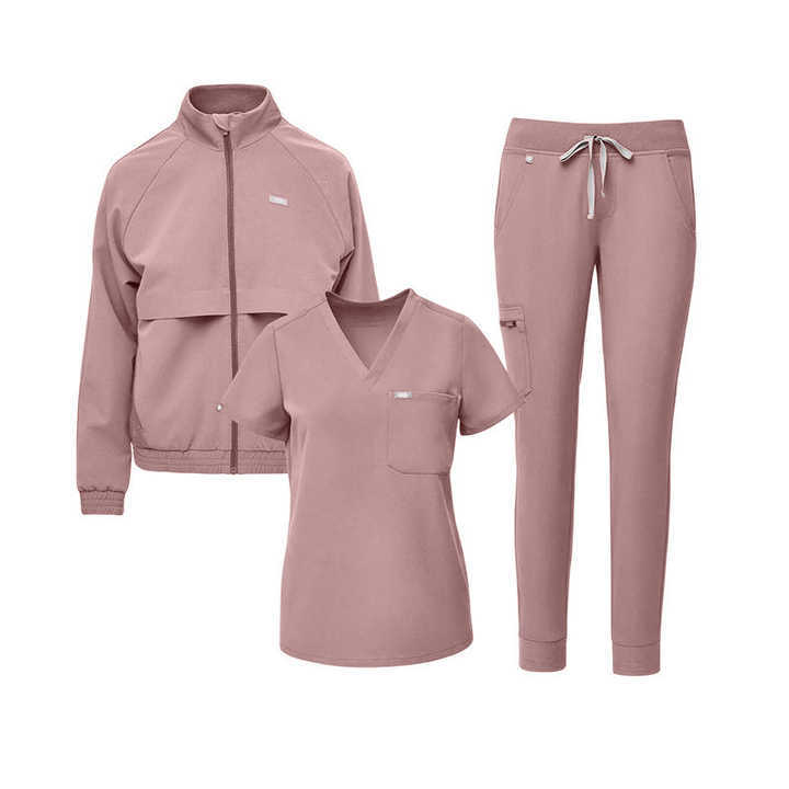 Nurse Scrub Jacket Medical Uniform Women Men Fashionable Design Hospital Work Wear Custom Logo,Changsha Fancy Apparel Co.,Ltd.,Nurse Scrub Jacket Medical Uniform Women Men Fashionable Design Hospital Work Wear Custom Logo