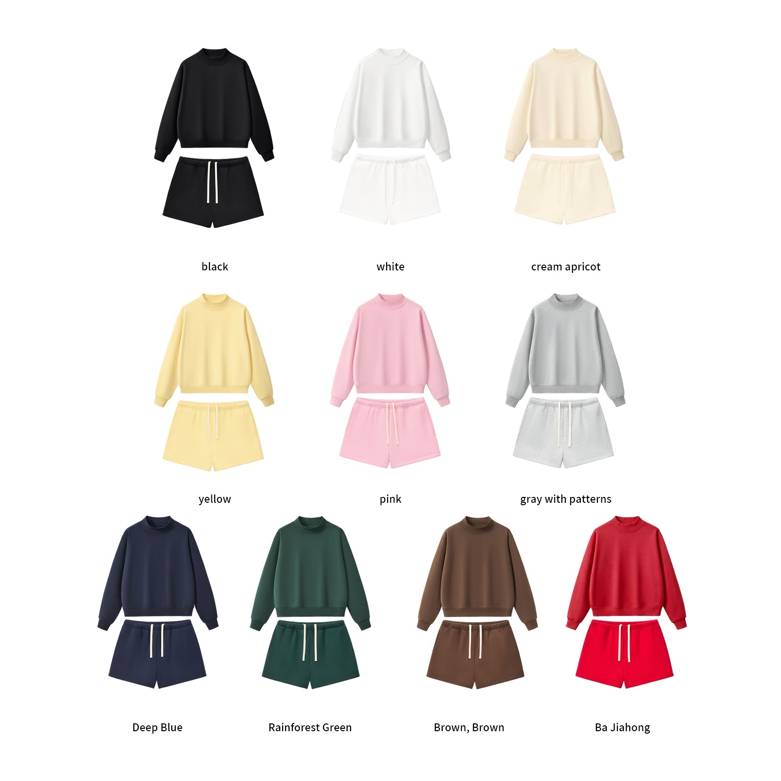 350G Heavyweight Crew Neck Fleece Sweatshirt with Colors Pullover Top for Women Autumn Streetwear,Changsha Fancy Apparel Co.,Ltd.,350G Heavyweight Crew Neck Fleece Sweatshirt with Colors Pullover Top for Women Autumn Streetwear
