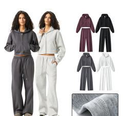 Clean Fit Zip up Crop Hoodie with 350G Heavyweight Fabric Women Short Hooded Jacket for Autumn Wholesale,Changsha Fancy Apparel Co.,Ltd.,Clean Fit Zip up Crop Hoodie with 350G Heavyweight Fabric Women Short Hooded Jacket for Autumn Wholesale