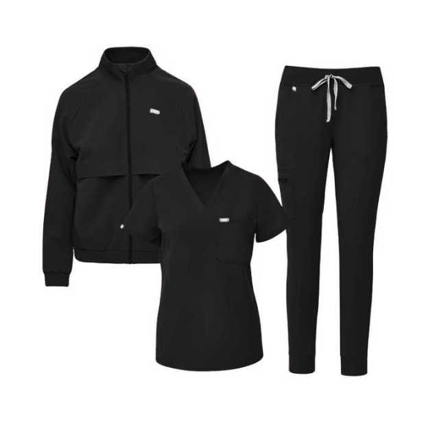 Nurse Scrub Jacket Medical Uniform Women Men Fashionable Design Hospital Work Wear Custom Logo,Changsha Fancy Apparel Co.,Ltd.,Nurse Scrub Jacket Medical Uniform Women Men Fashionable Design Hospital Work Wear Custom Logo