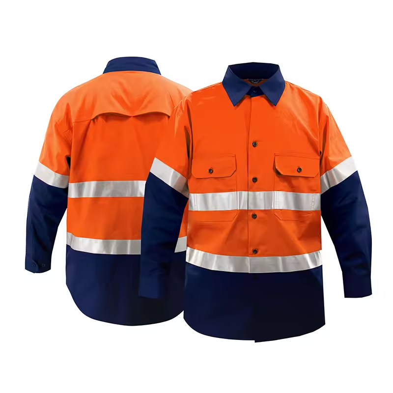 100 Cotton Hi Vis Work Shirt Long Sleeve High Visibility Reflective Safety Shirt Construction Mining,Changsha Fancy Apparel Co.,Ltd.,100 Cotton Hi Vis Work Shirt Long Sleeve High Visibility Reflective Safety Shirt Construction Mining