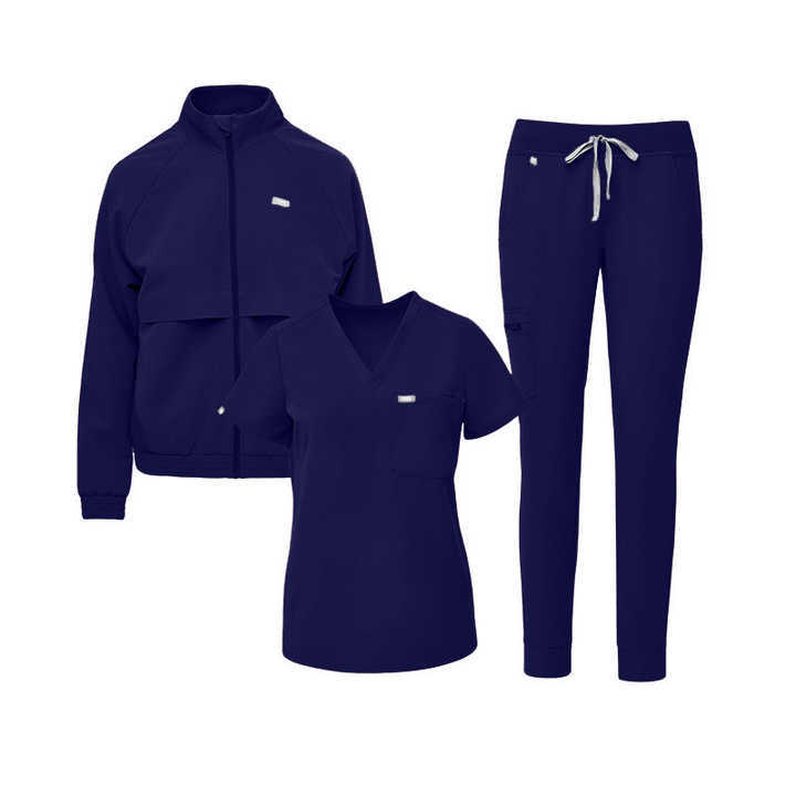 Nurse Scrub Jacket Medical Uniform Women Men Fashionable Design Hospital Work Wear Custom Logo,Changsha Fancy Apparel Co.,Ltd.,Nurse Scrub Jacket Medical Uniform Women Men Fashionable Design Hospital Work Wear Custom Logo