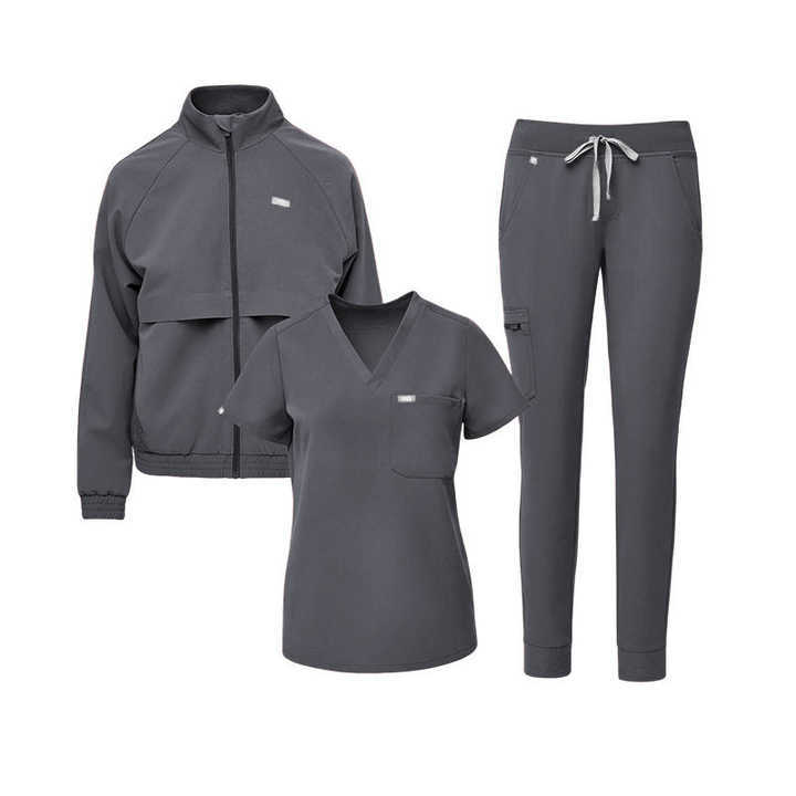 Nurse Scrub Jacket Medical Uniform Women Men Fashionable Design Hospital Work Wear Custom Logo,Changsha Fancy Apparel Co.,Ltd.,Nurse Scrub Jacket Medical Uniform Women Men Fashionable Design Hospital Work Wear Custom Logo