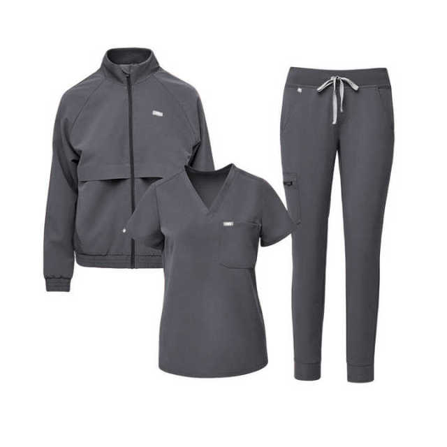 Nurse Scrub Jacket Medical Uniform Women Men Fashionable Design Hospital Work Wear Custom Logo,Changsha Fancy Apparel Co.,Ltd.,Nurse Scrub Jacket Medical Uniform Women Men Fashionable Design Hospital Work Wear Custom Logo