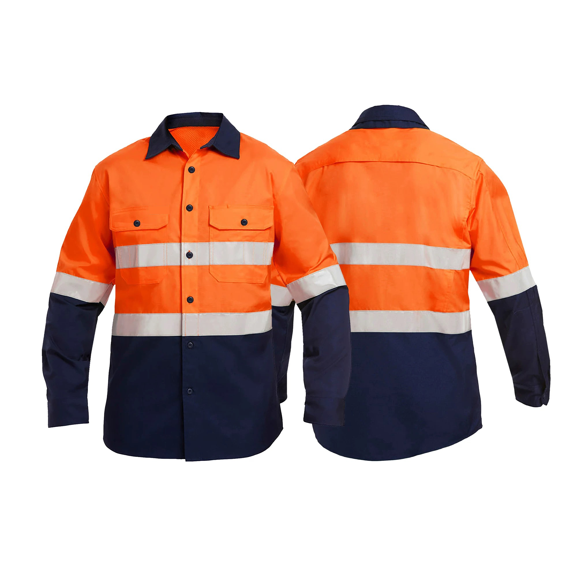 100 Cotton Hi Vis Work Shirt Long Sleeve High Visibility Reflective Safety Shirt Construction Mining,Changsha Fancy Apparel Co.,Ltd.,100 Cotton Hi Vis Work Shirt Long Sleeve High Visibility Reflective Safety Shirt Construction Mining