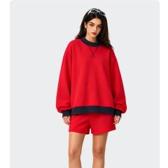 Custom Logo Mock Neck Fleece Sweatshirt with 350G Thickened Fabric Women Pullover Top for Autumn Wholesale Bulk,Changsha Fancy Apparel Co.,Ltd.,Custom Logo Mock Neck Fleece Sweatshirt with 350G Thickened Fabric Women Pullover Top for Autumn Wholesale Bulk