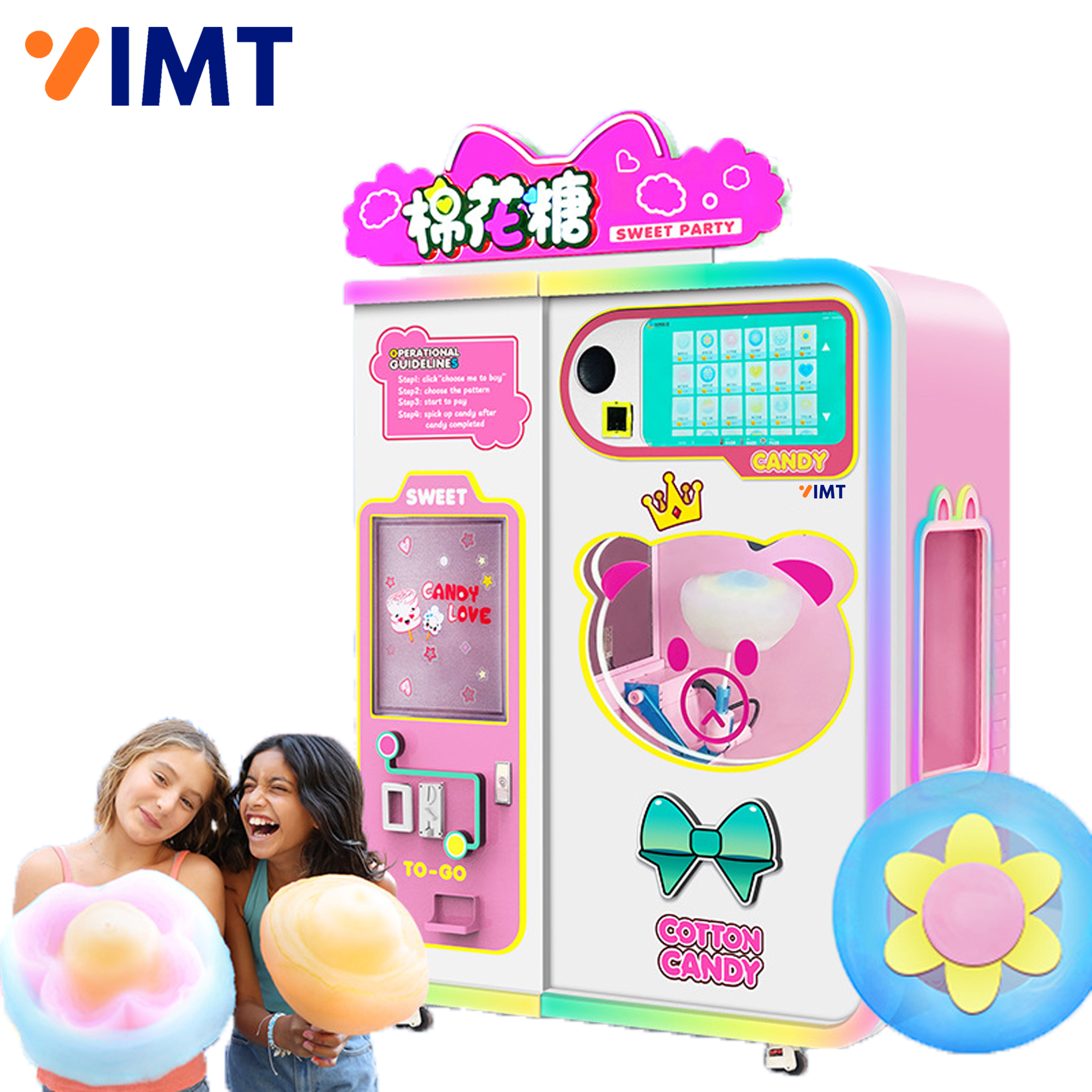 Full Automatic 15.6in Touchscreen Cotton Candy Vending Machine,MY SHOP,Full Automatic 15.6in Touchscreen Cotton Candy Vending Machine