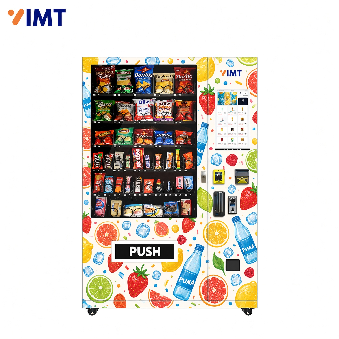 60-Slot 21.5" Touchscreen Refrigerated Drink & Snack Vending Machine,Iron Momenta Technology Company,60-Slot 21.5" Touchscreen Refrigerated Drink & Snack Vending Machine