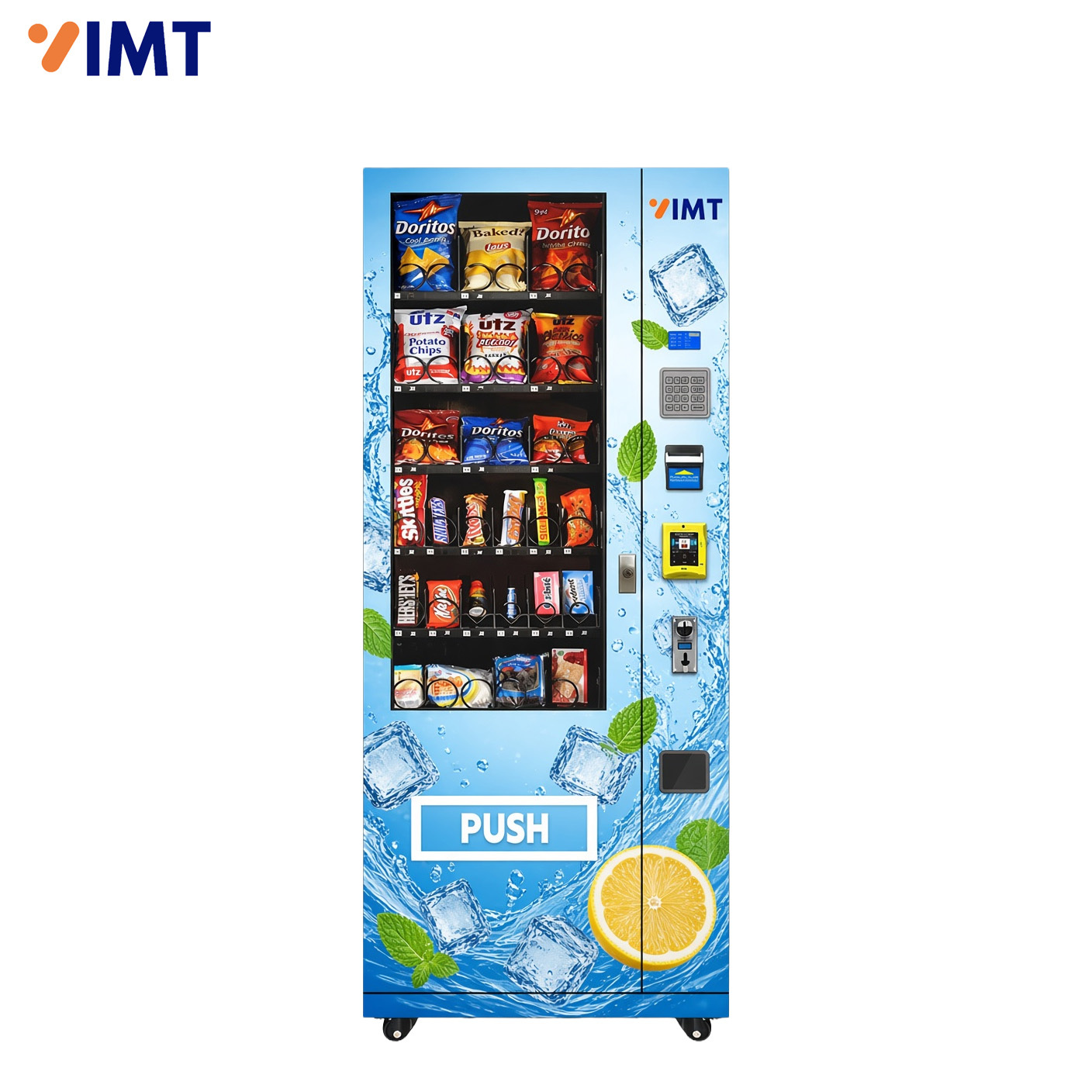 36 Slots Metal Keypad Drink Snack Vending Machine with Refreshing Ice Theme Design,Iron Momenta Technology Company,36 Slots Metal Keypad Drink Snack Vending Machine with Refreshing Ice Theme Design