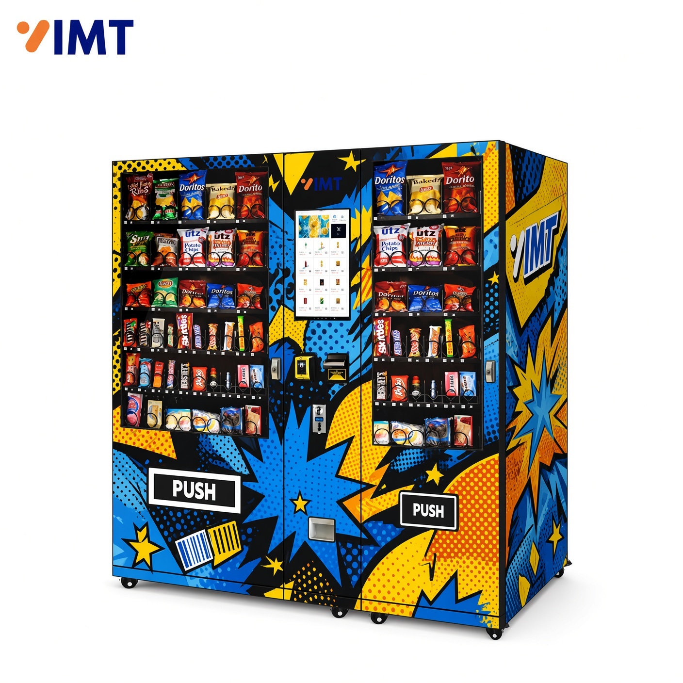 POPART 96 Slots 21.5-Inch Screen Refrigerated Snack & Drink Combo Vending Machine,Iron Momenta Technology Company,POPART 96 Slots 21.5-Inch Screen Refrigerated Snack & Drink Combo Vending Machine