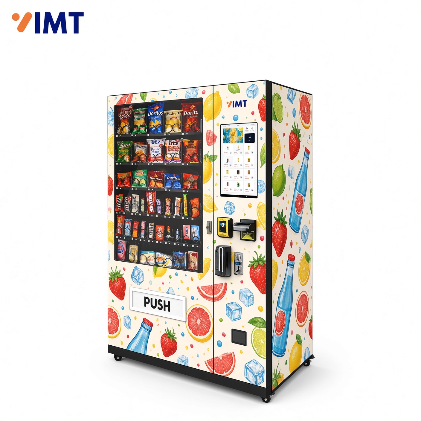 60-Slot 21.5" Touchscreen Refrigerated Drink & Snack Vending Machine,Iron Momenta Technology Company,60-Slot 21.5" Touchscreen Refrigerated Drink & Snack Vending Machine