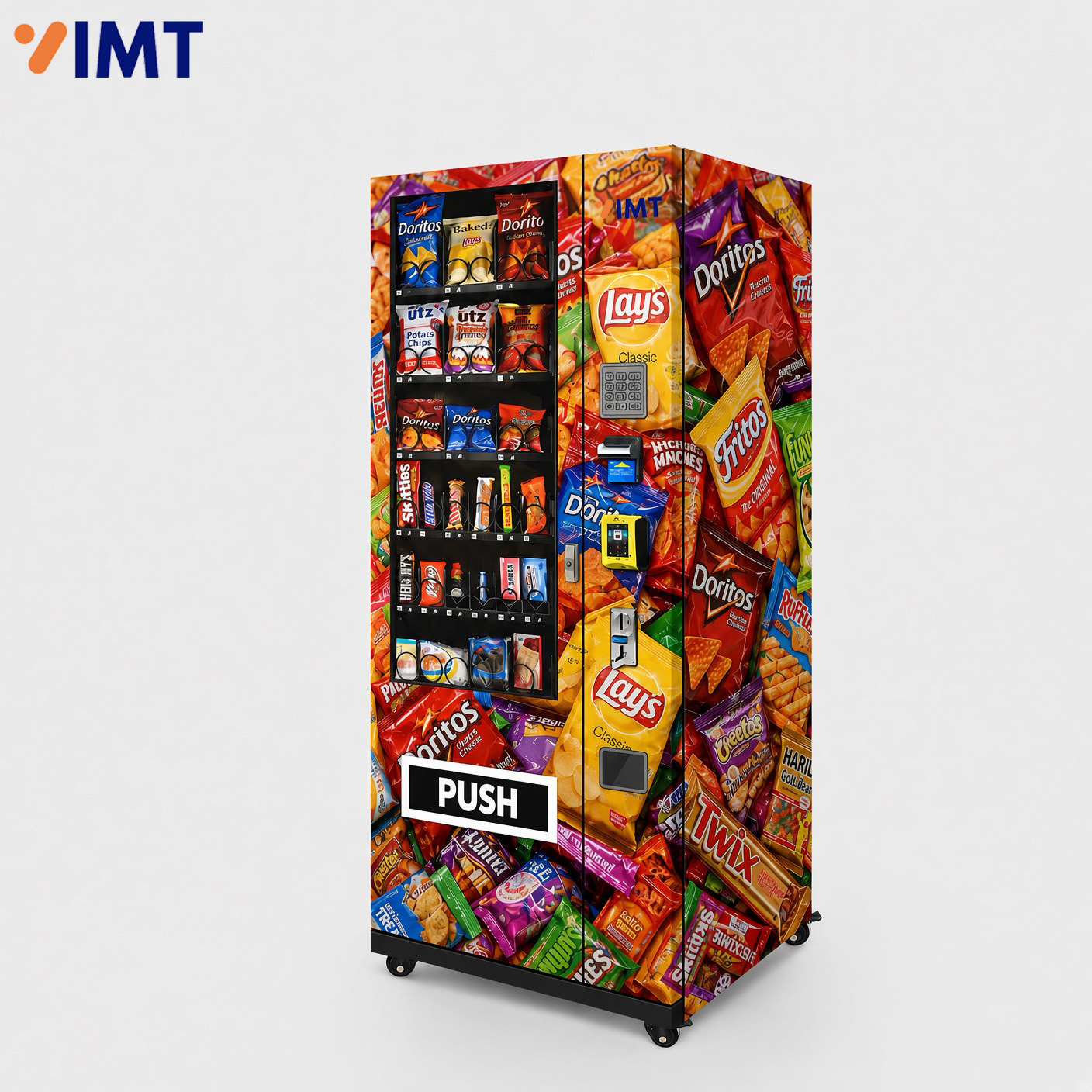 36 Slots Metal Keypad Drink Snack Vending Machine with Lay’s Snack Theme Design,Iron Momenta Technology Company,36 Slots Metal Keypad Drink Snack Vending Machine with Lay’s Snack Theme Design