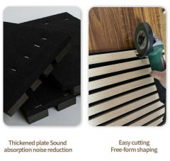 Wood Slat Decorative Acoustic Panel,Linyi Rayhoo New Materials Co.,Ltd,Wood Slat Decorative Acoustic Panel