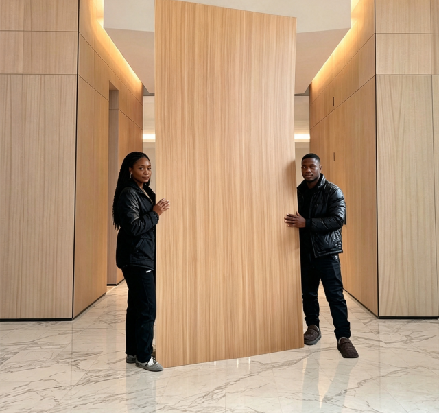 Bamboo Charcoal Wood Veneer Wall Panel,Linyi Rayhoo New Materials Co.,Ltd,Bamboo Charcoal Wood Veneer Wall Panel