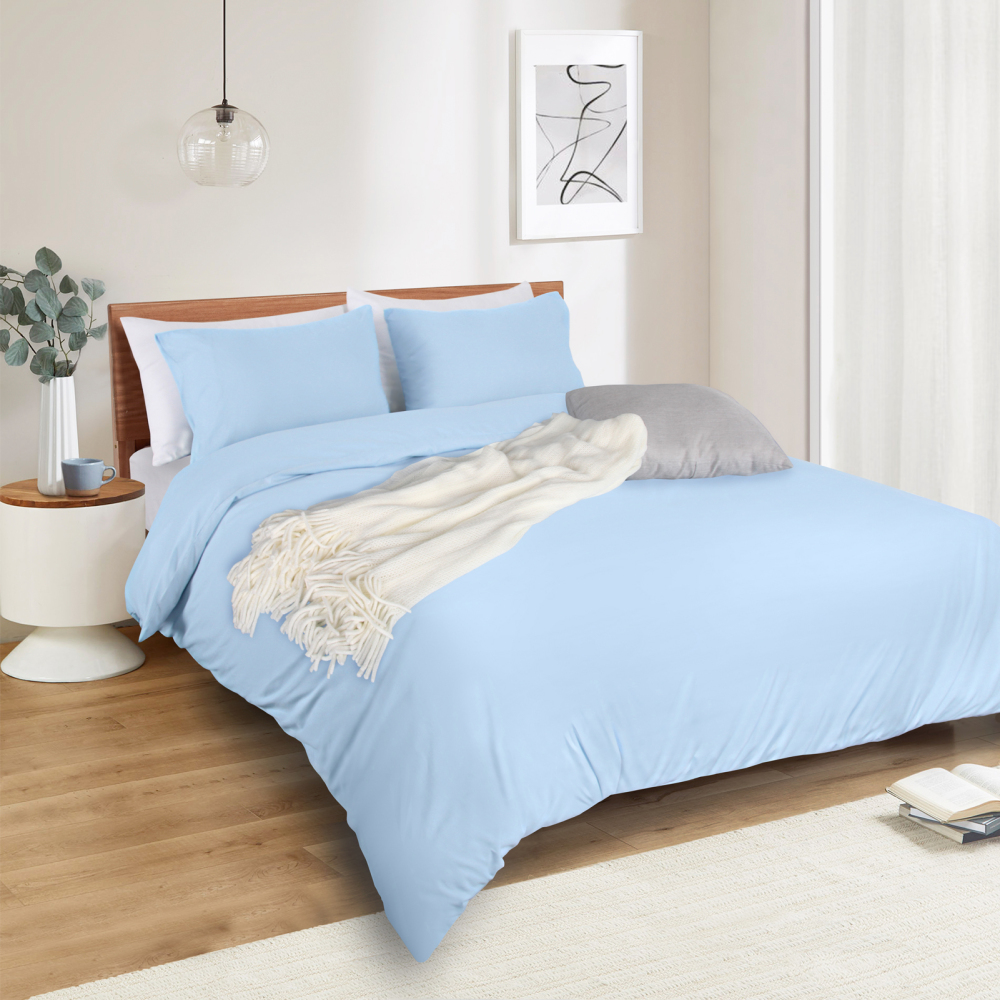 White Duvet Cover Queen Size – Queen Duvet Cover Set - Soft and Breathable Comforter Cover with Zipper Closure, 3Pieces, 1 Duvet Cover (90x90) and 2 Pillow Cases(20x26)