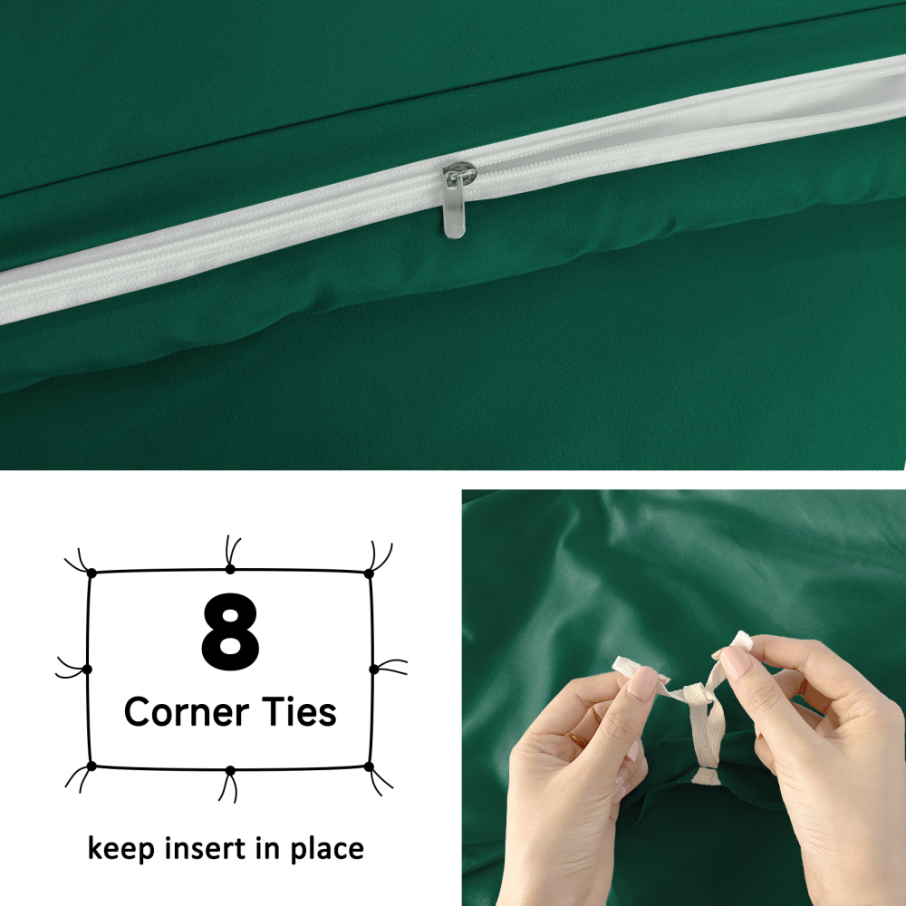 White Duvet Cover Queen Size – Queen Duvet Cover Set - Soft and Breathable Comforter Cover with Zipper Closure, 3Pieces, 1 Duvet Cover (90x90) and 2 Pillow Cases(20x26)