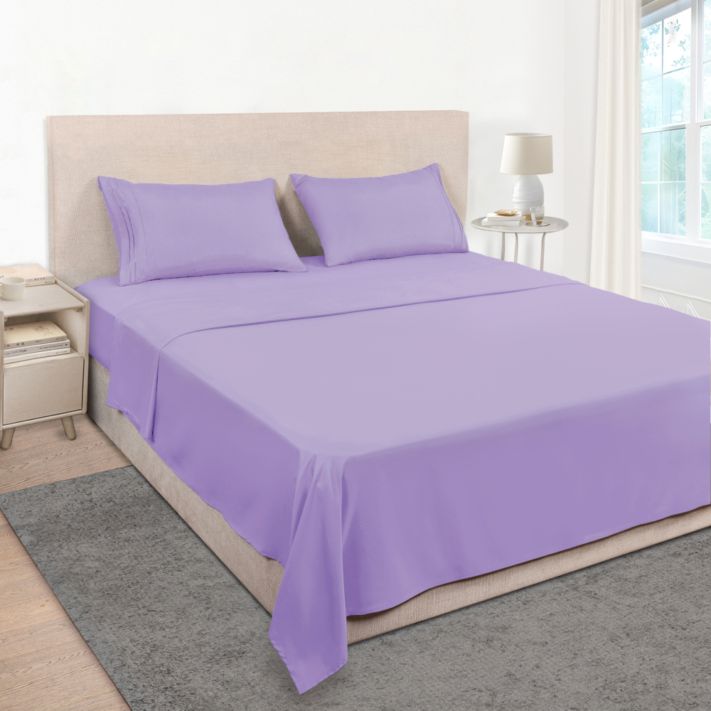 Queen Size Sheet Set - Hotel Luxury 1800 Bedding Sheets & Pillowcases - Deep Pocket Fitted Sheet, Soft, Breathable, Wrinkle & Fade Resistant - 4 Piece (Queen, Blush Pink)