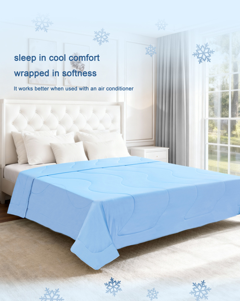 Cooling Comforters Queen Size - Cooling Blankets for Hot Sleepers - Summer Bedding with Light Weight, Breathable, Soft & Silk Fabric, 90”x90”, Blush Pink