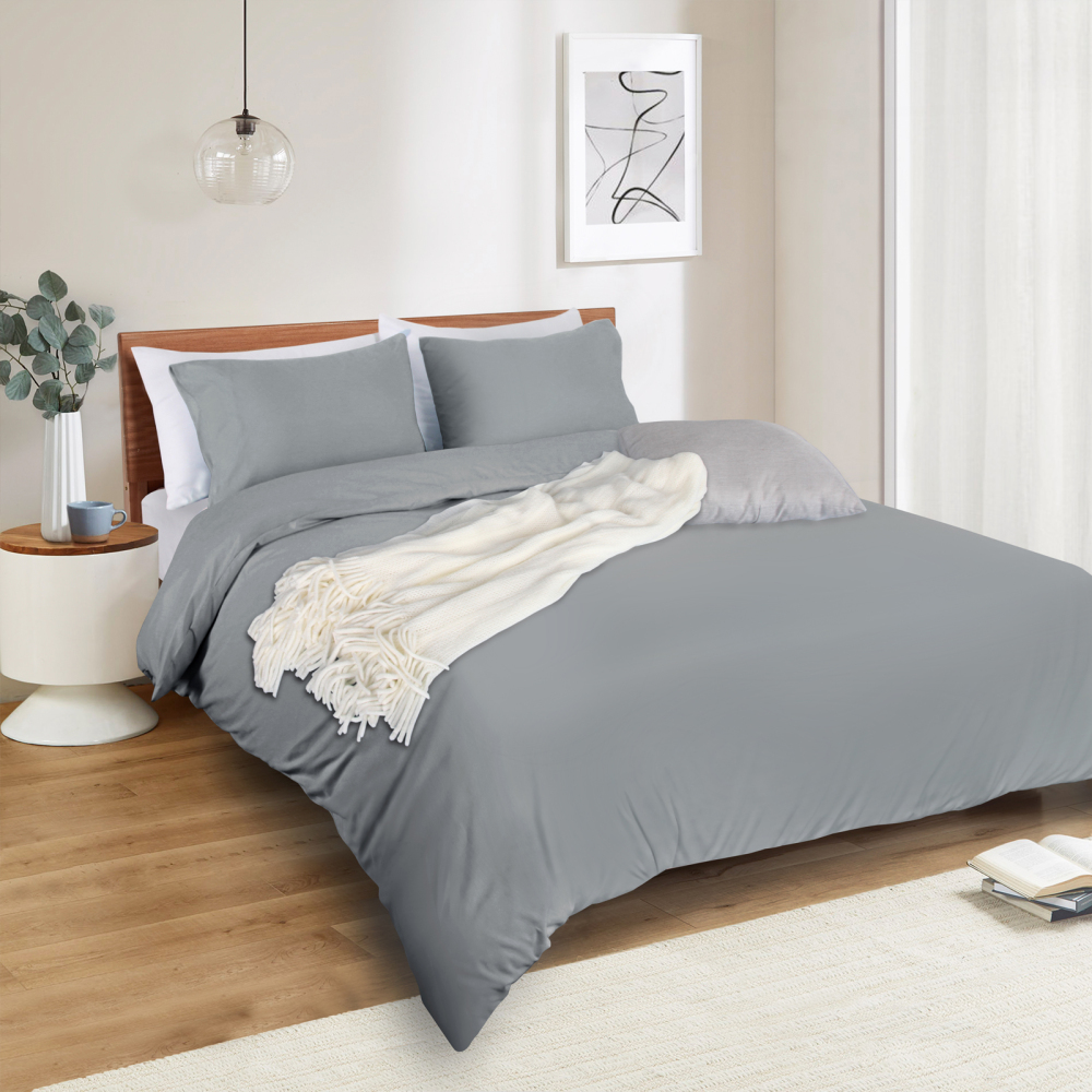 White Duvet Cover Queen Size – Queen Duvet Cover Set - Soft and Breathable Comforter Cover with Zipper Closure, 3Pieces, 1 Duvet Cover (90x90) and 2 Pillow Cases(20x26)