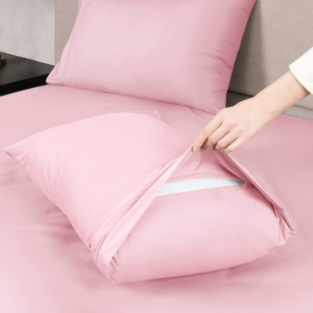 Hotel Luxury Queen Pillowcases – Microfiber 20x30 inches Pillow Cases Set of 2 – Soft, Cozy and Breathable Pillow Covers with Envelope Closure(2Piece, Queen/Standard, Dusty Pink)