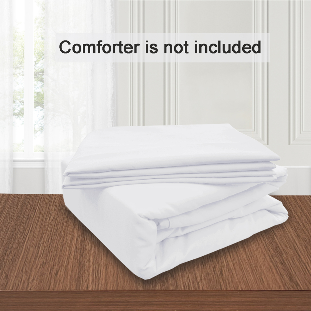 White Duvet Cover Queen Size – Queen Duvet Cover Set - Soft and Breathable Comforter Cover with Zipper Closure, 3Pieces, 1 Duvet Cover (90x90) and 2 Pillow Cases(20x26)