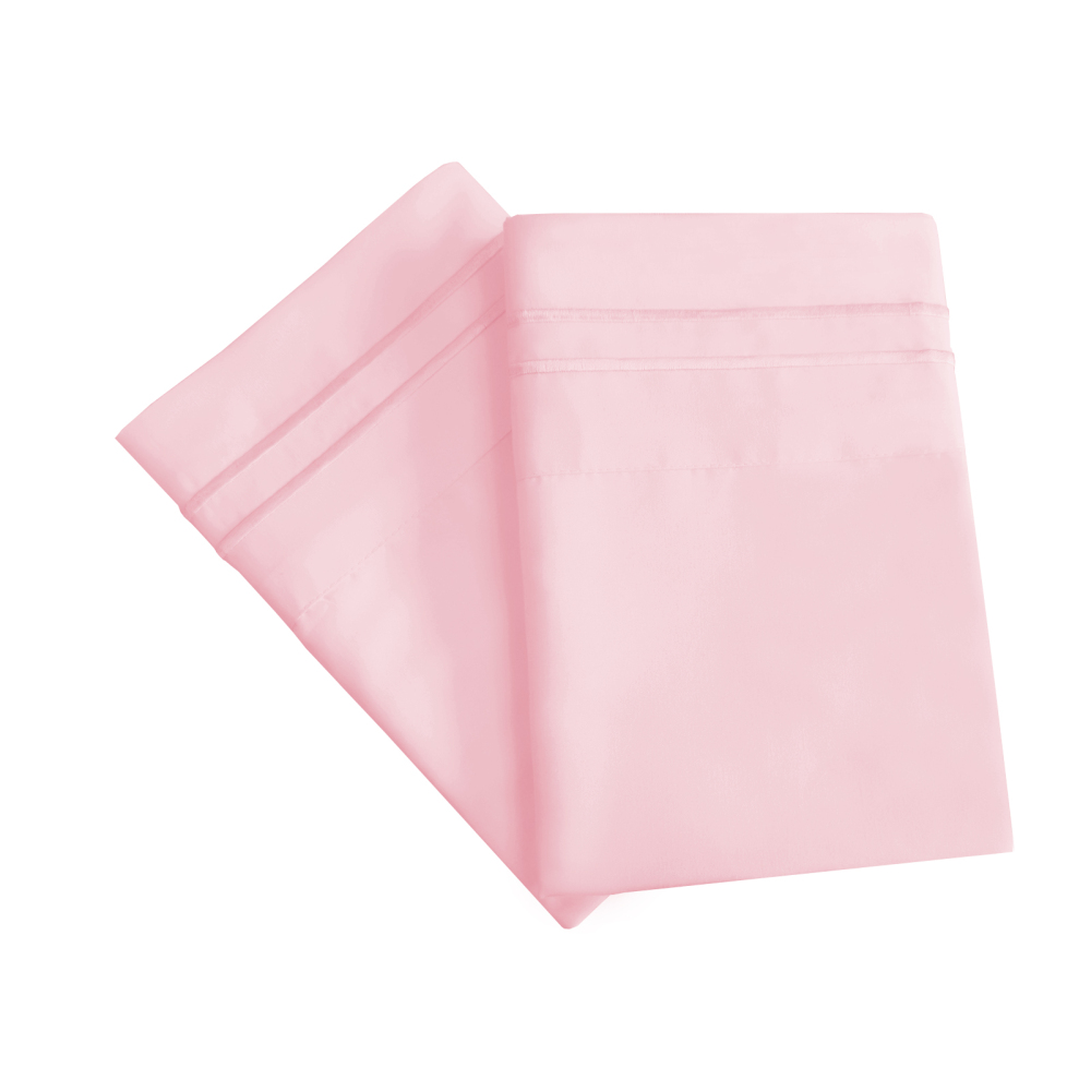 Hotel Luxury Queen Pillowcases – Microfiber 20x30 inches Pillow Cases Set of 2 – Soft, Cozy and Breathable Pillow Covers with Envelope Closure(2Piece, Queen/Standard, Dusty Pink)