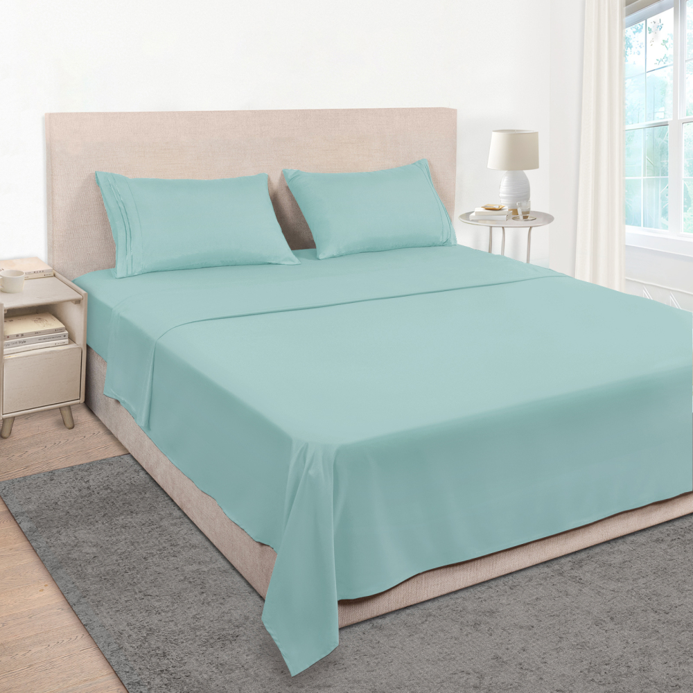 Queen Size Sheet Set - Hotel Luxury 1800 Bedding Sheets & Pillowcases - Deep Pocket Fitted Sheet, Soft, Breathable, Wrinkle & Fade Resistant - 4 Piece (Queen, Blush Pink)