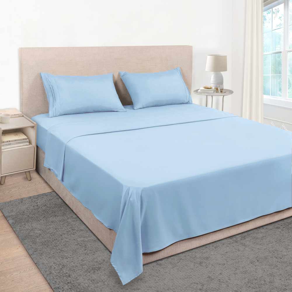 Queen Size Sheet Set - Hotel Luxury 1800 Bedding Sheets & Pillowcases - Deep Pocket Fitted Sheet, Soft, Breathable, Wrinkle & Fade Resistant - 4 Piece (Queen, Blush Pink)