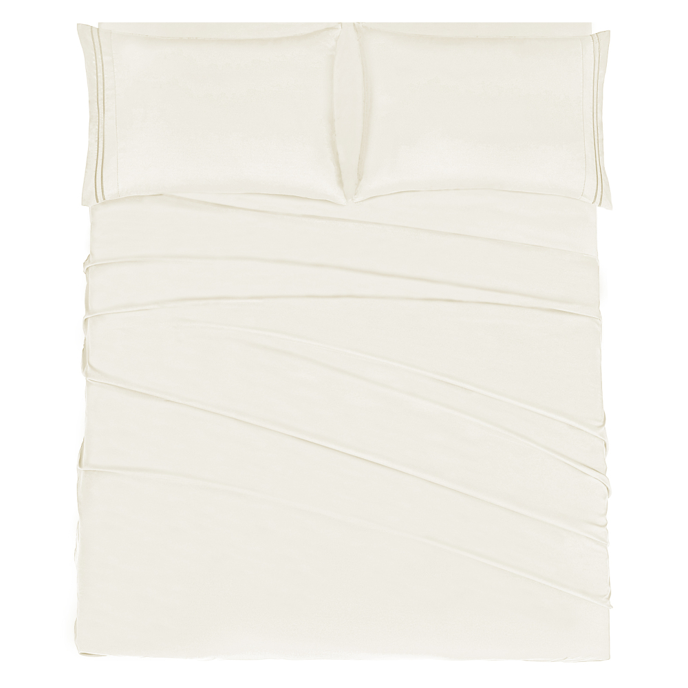 Queen Size Sheet Set - Hotel Luxury 1800 Bedding Sheets & Pillowcases - Deep Pocket Fitted Sheet, Soft, Breathable, Wrinkle & Fade Resistant - 4 Piece (Queen, Blush Pink)