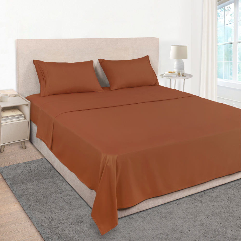 Queen Size Sheet Set - Hotel Luxury 1800 Bedding Sheets & Pillowcases - Deep Pocket Fitted Sheet, Soft, Breathable, Wrinkle & Fade Resistant - 4 Piece (Queen, Blush Pink)