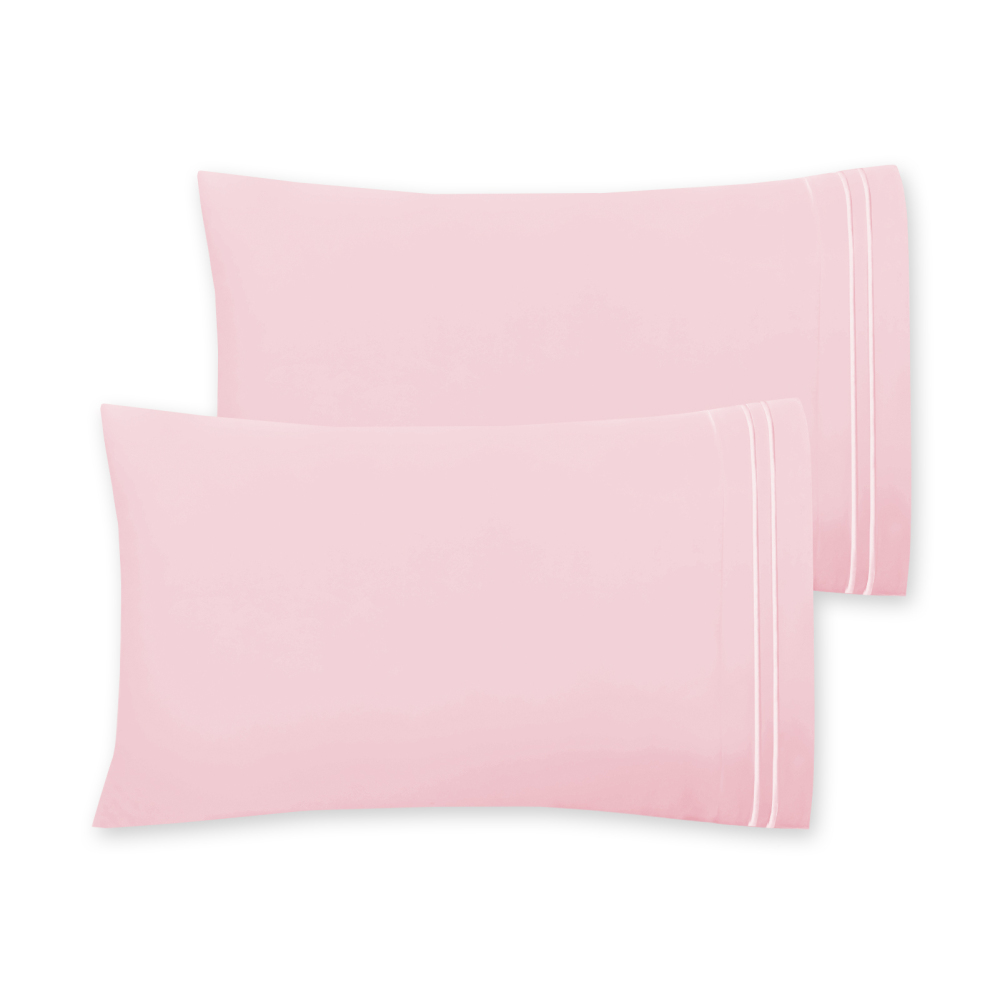Hotel Luxury Queen Pillowcases – Microfiber 20x30 inches Pillow Cases Set of 2 – Soft, Cozy and Breathable Pillow Covers with Envelope Closure(2Piece, Queen/Standard, Dusty Pink)