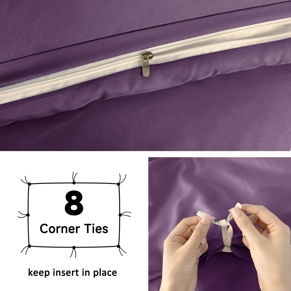 White Duvet Cover Queen Size – Queen Duvet Cover Set - Soft and Breathable Comforter Cover with Zipper Closure, 3Pieces, 1 Duvet Cover (90x90) and 2 Pillow Cases(20x26)